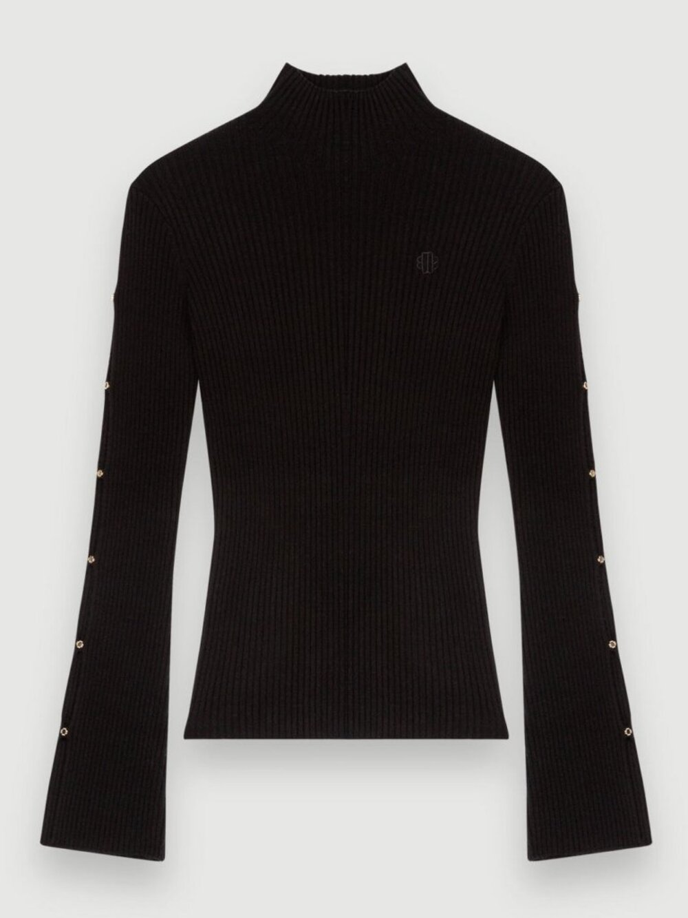 MAJE Black Turtleneck Sweater in Large